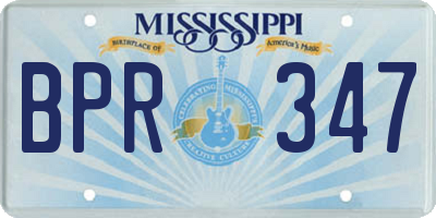 MS license plate BPR347