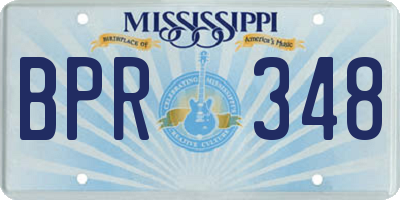 MS license plate BPR348