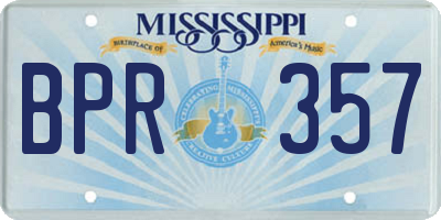 MS license plate BPR357