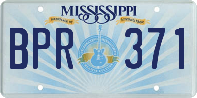 MS license plate BPR371