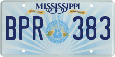 MS license plate BPR383
