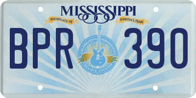 MS license plate BPR390