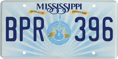 MS license plate BPR396