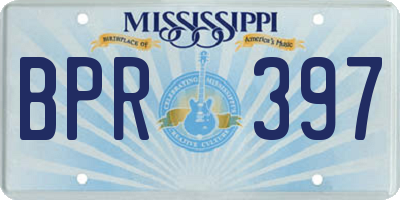 MS license plate BPR397
