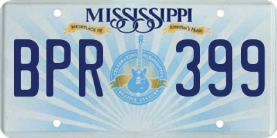 MS license plate BPR399