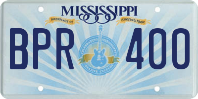 MS license plate BPR400