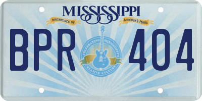 MS license plate BPR404