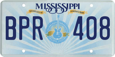 MS license plate BPR408