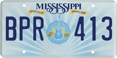 MS license plate BPR413