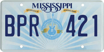 MS license plate BPR421