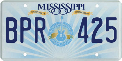 MS license plate BPR425