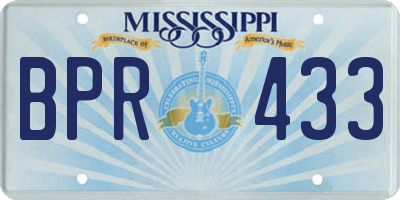 MS license plate BPR433