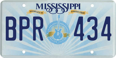 MS license plate BPR434