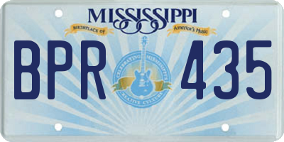 MS license plate BPR435