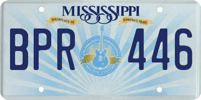 MS license plate BPR446