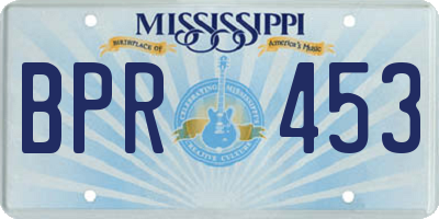 MS license plate BPR453