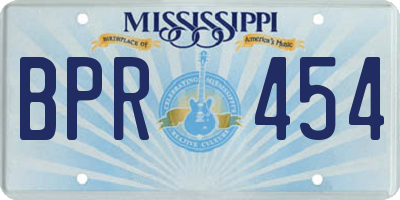 MS license plate BPR454