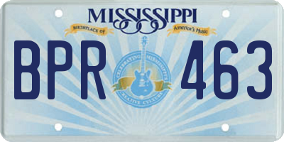 MS license plate BPR463