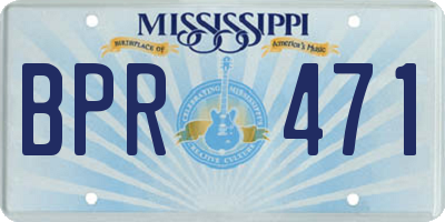 MS license plate BPR471