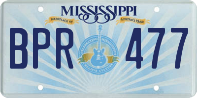 MS license plate BPR477