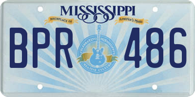 MS license plate BPR486