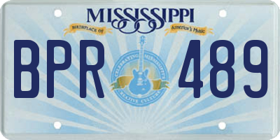 MS license plate BPR489