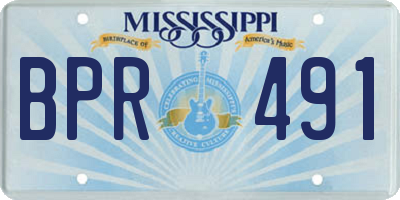 MS license plate BPR491