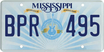 MS license plate BPR495