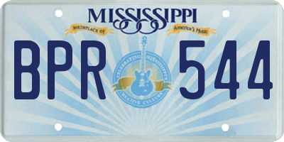 MS license plate BPR544