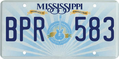 MS license plate BPR583