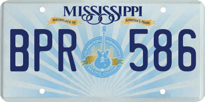 MS license plate BPR586