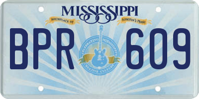 MS license plate BPR609