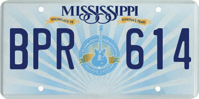 MS license plate BPR614