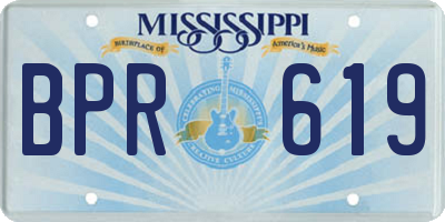 MS license plate BPR619