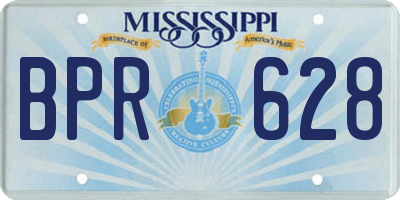 MS license plate BPR628