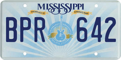 MS license plate BPR642