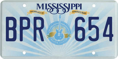 MS license plate BPR654