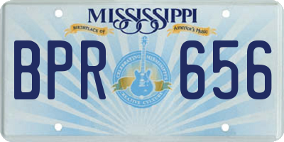 MS license plate BPR656