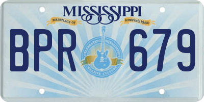 MS license plate BPR679