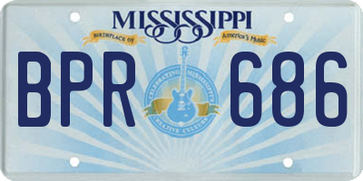 MS license plate BPR686