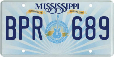 MS license plate BPR689