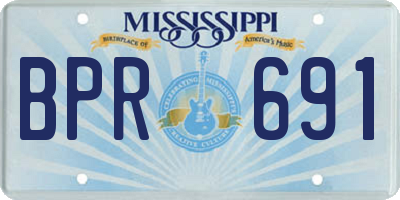 MS license plate BPR691