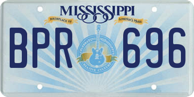 MS license plate BPR696