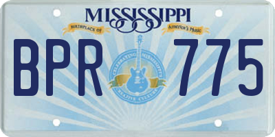 MS license plate BPR775