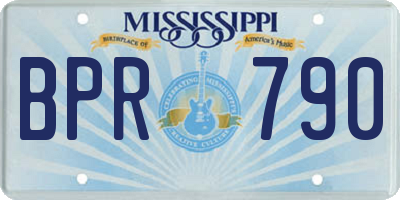 MS license plate BPR790