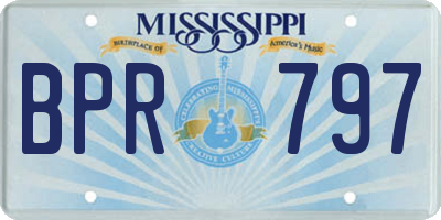 MS license plate BPR797