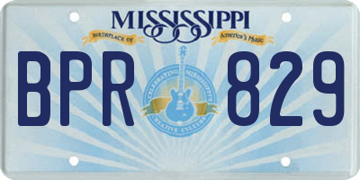 MS license plate BPR829