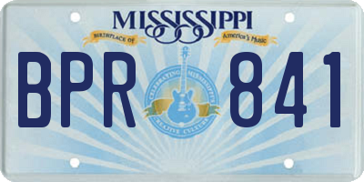 MS license plate BPR841