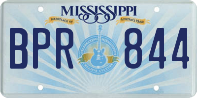 MS license plate BPR844