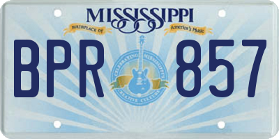 MS license plate BPR857